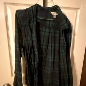Navy and green flannel